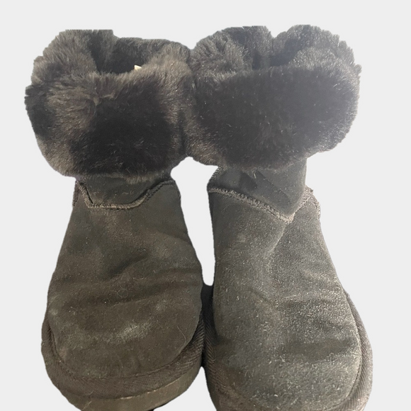 UGG Classic Short 5825 Black Suede Boots - Picture 2 of 7